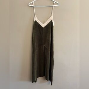 Zara Women’s Velvet Olive Slip Dress